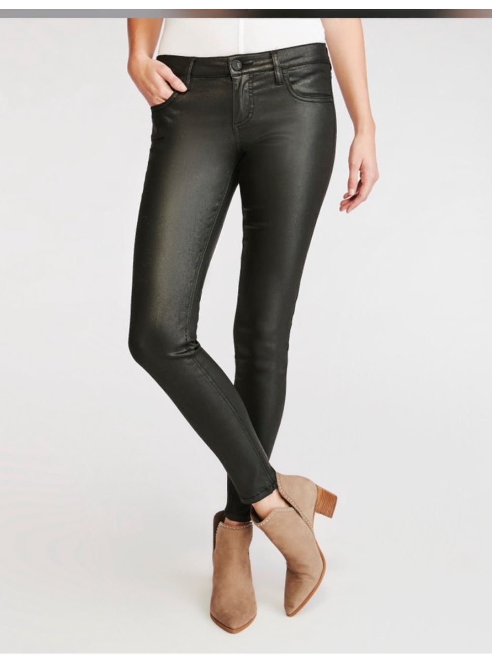 KUT From The Kloth donna high rise skinny Faux Leather Black 8